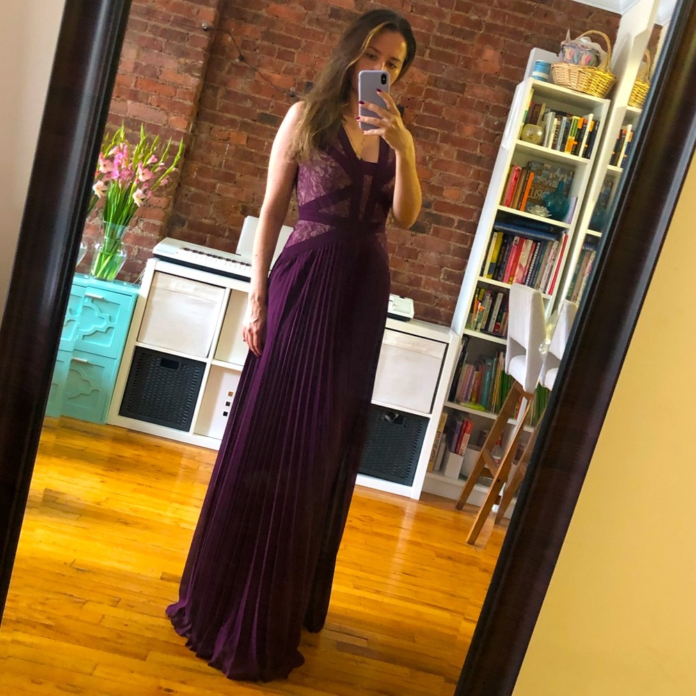BCBGMaxAzria Plum Maxi Dress Size 4 S